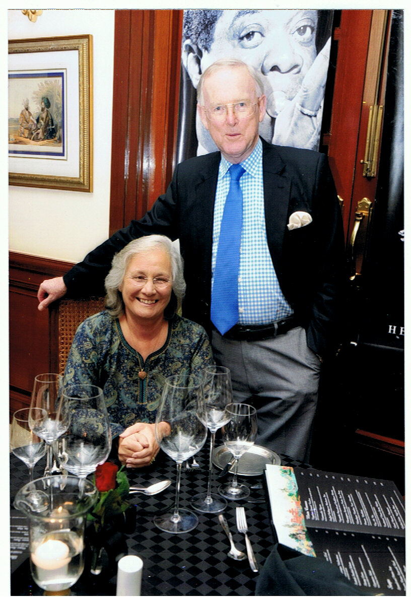 Aline and Graham on Valentines night at the Imperial Hotel New Delhi